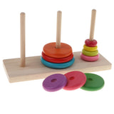 Maxbell Wooden Tower of Hanoi Puzzle Toy Home Play Kids Gift Traditional Indian Game