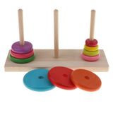 Maxbell Wooden Tower of Hanoi Puzzle Toy Home Play Kids Gift Traditional Indian Game