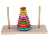 Maxbell Wooden Tower of Hanoi Puzzle Toy Home Play Kids Gift Traditional Indian Game