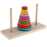 Maxbell Wooden Tower of Hanoi Puzzle Toy Home Play Kids Gift Traditional Indian Game