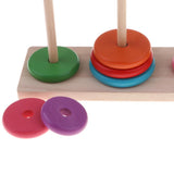 Maxbell Wooden Tower of Hanoi Puzzle Toy Home Play Kids Gift Traditional Indian Game