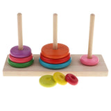 Maxbell Wooden Tower of Hanoi Puzzle Toy Home Play Kids Gift Traditional Indian Game