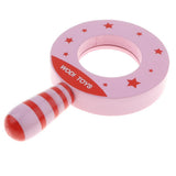 Maxbell Wooden Children Magnifying Glass Fun Toy for Exploring Bugs Insect Pink