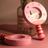 Maxbell Wooden Children Magnifying Glass Fun Toy for Exploring Bugs Insect Pink