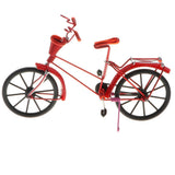 Maxbell 1:10 Aluminum Bike Model Bicycle with Basket Handicraft Toy Red