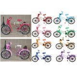 Maxbell 1:10 Aluminum Bike Model Bicycle with Basket Handicraft Toy Red