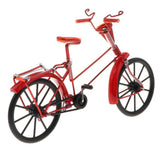 Maxbell 1:10 Aluminum Bike Model Bicycle with Basket Handicraft Toy Red