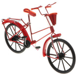 Maxbell 1:10 Aluminum Bike Model Bicycle with Basket Handicraft Toy Red