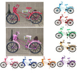 Maxbell 1:10 Aluminum Bike Model Bicycle with Basket Handicraft Toy Red