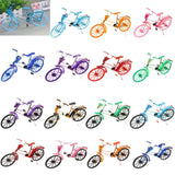 Maxbell 1:10 Aluminum Bike Model Bicycle with Basket Handicraft Toy Red
