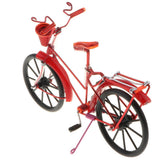Maxbell 1:10 Aluminum Bike Model Bicycle with Basket Handicraft Toy Red