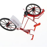 Maxbell 1:10 Aluminum Bike Model Bicycle with Basket Handicraft Toy Red