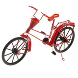 Maxbell 1:10 Aluminum Bike Model Bicycle with Basket Handicraft Toy Red