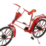 Maxbell 1:10 Aluminum Bike Model Bicycle with Basket Handicraft Toy Red