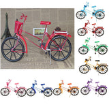 Maxbell 1:10 Aluminum Bike Model Bicycle with Basket Handicraft Toy Red
