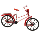 Maxbell 1:10 Aluminum Bike Model Bicycle with Basket Handicraft Toy Red