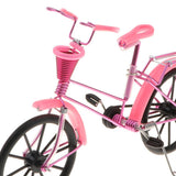Maxbell 1:10 Aluminum Bike Model Bicycle with Basket Handicraft Toy Pink