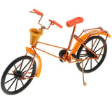 Maxbell 1:10 Aluminum Bike Model Bicycle with Basket Handicraft Toy Yellow