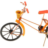 Maxbell 1:10 Aluminum Bike Model Bicycle with Basket Handicraft Toy Yellow