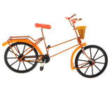 Maxbell 1:10 Aluminum Bike Model Bicycle with Basket Handicraft Toy Yellow