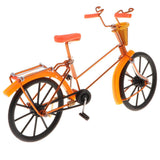 Maxbell 1:10 Aluminum Bike Model Bicycle with Basket Handicraft Toy Yellow