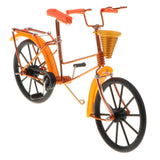Maxbell 1:10 Aluminum Bike Model Bicycle with Basket Handicraft Toy Yellow