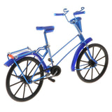 Maxbell 1:10 Aluminum Bike Model Bicycle with Basket Handicraft Toy Blue