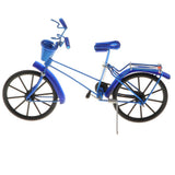 Maxbell 1:10 Aluminum Bike Model Bicycle with Basket Handicraft Toy Blue