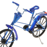 Maxbell 1:10 Aluminum Bike Model Bicycle with Basket Handicraft Toy Blue