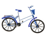 Maxbell 1:10 Aluminum Bike Model Bicycle with Basket Handicraft Toy Blue