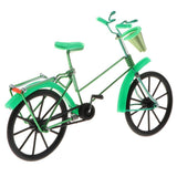 Maxbell 1:10 Aluminum Bike Model Bicycle with Basket Handicraft Toy Green
