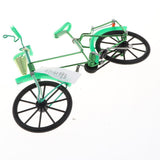Maxbell 1:10 Aluminum Bike Model Bicycle with Basket Handicraft Toy Green