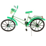 Maxbell 1:10 Aluminum Bike Model Bicycle with Basket Handicraft Toy Green