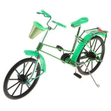 Maxbell 1:10 Aluminum Bike Model Bicycle with Basket Handicraft Toy Green
