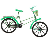 Maxbell 1:10 Aluminum Bike Model Bicycle with Basket Handicraft Toy Green