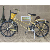 Maxbell 1:10 Aluminum Bike Model Bicycle with Basket Handicraft Toy Golden