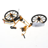 Maxbell 1:10 Aluminum Bike Model Bicycle with Basket Handicraft Toy Golden