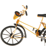 Maxbell 1:10 Aluminum Bike Model Bicycle with Basket Handicraft Toy Golden