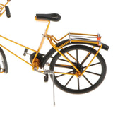 Maxbell 1:10 Aluminum Bike Model Bicycle with Basket Handicraft Toy Golden