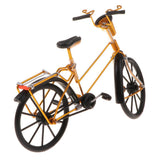 Maxbell 1:10 Aluminum Bike Model Bicycle with Basket Handicraft Toy Golden