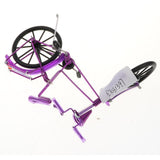 Maxbell 1:10 Aluminum Bike Model Bicycle with Basket Handicraft Toy Purple