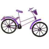 Maxbell 1:10 Aluminum Bike Model Bicycle with Basket Handicraft Toy Purple