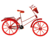 Maxbell 1:10 Bike Model Bicycle with Basket Handicraft  Home Decor Toy Red