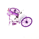 Maxbell 1:10 Bike Model Bicycle with Basket Handicraft  Home Decor Toy Purple
