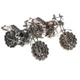Maxbell Retro Motorcycle Sculpture Motorbike Model Metalwork Craft Home Decor Gray