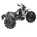 Maxbell Retro Motorcycle Sculpture Motorbike Model Metalwork Craft Home Decor Gray