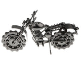 Maxbell Retro Motorcycle Sculpture Motorbike Model Metalwork Craft Home Decor Gray