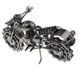 Maxbell Retro Motorcycle Sculpture Motorbike Model Metalwork Craft Home Decor Gray