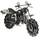 Maxbell Retro Motorcycle Sculpture Motorbike Model Metalwork Craft Home Decor Gray