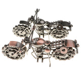 Maxbell Retro Motorcycle Sculpture Motorbike Model Metalwork Craft Home Decor Gray